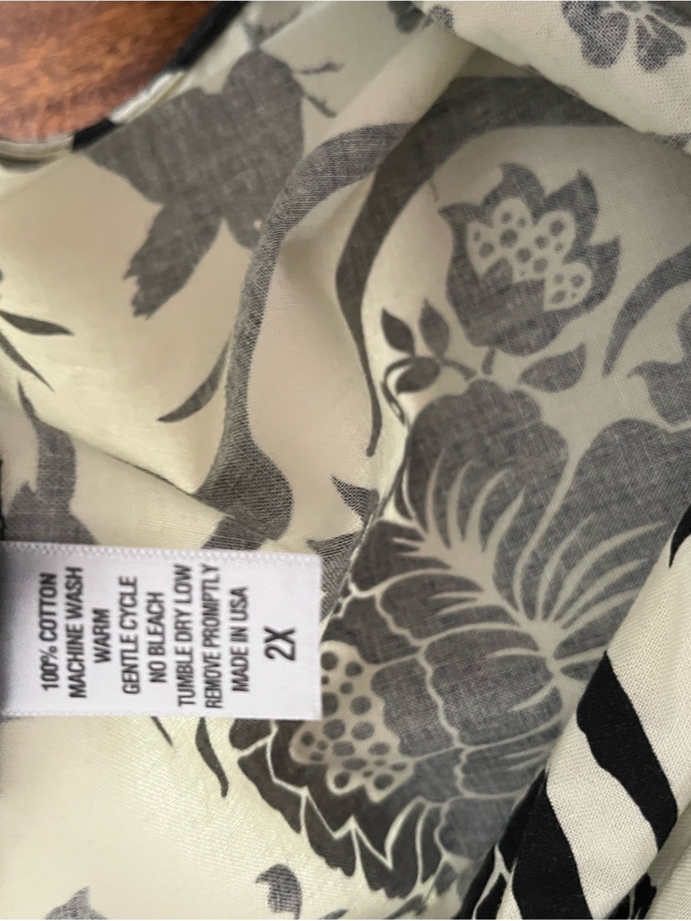 Folter Woodland Damask Dress | Stag & Bird Print | 100% Cotton | 2X - Picture 11 of 11